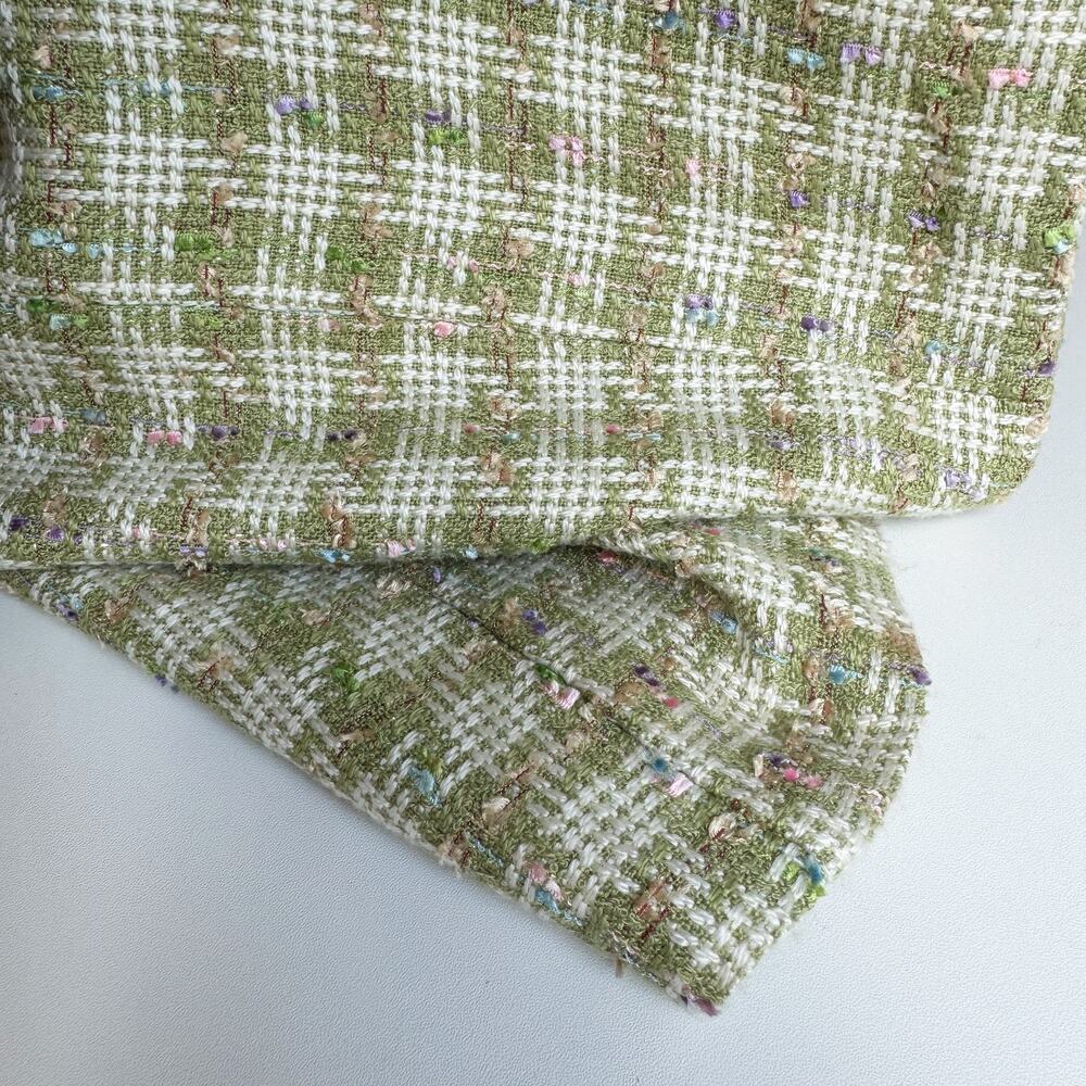 Vintage Requirements Green Plaid Tweed Inverted Pleats Skirt Size 10 - Picture 5 of 6